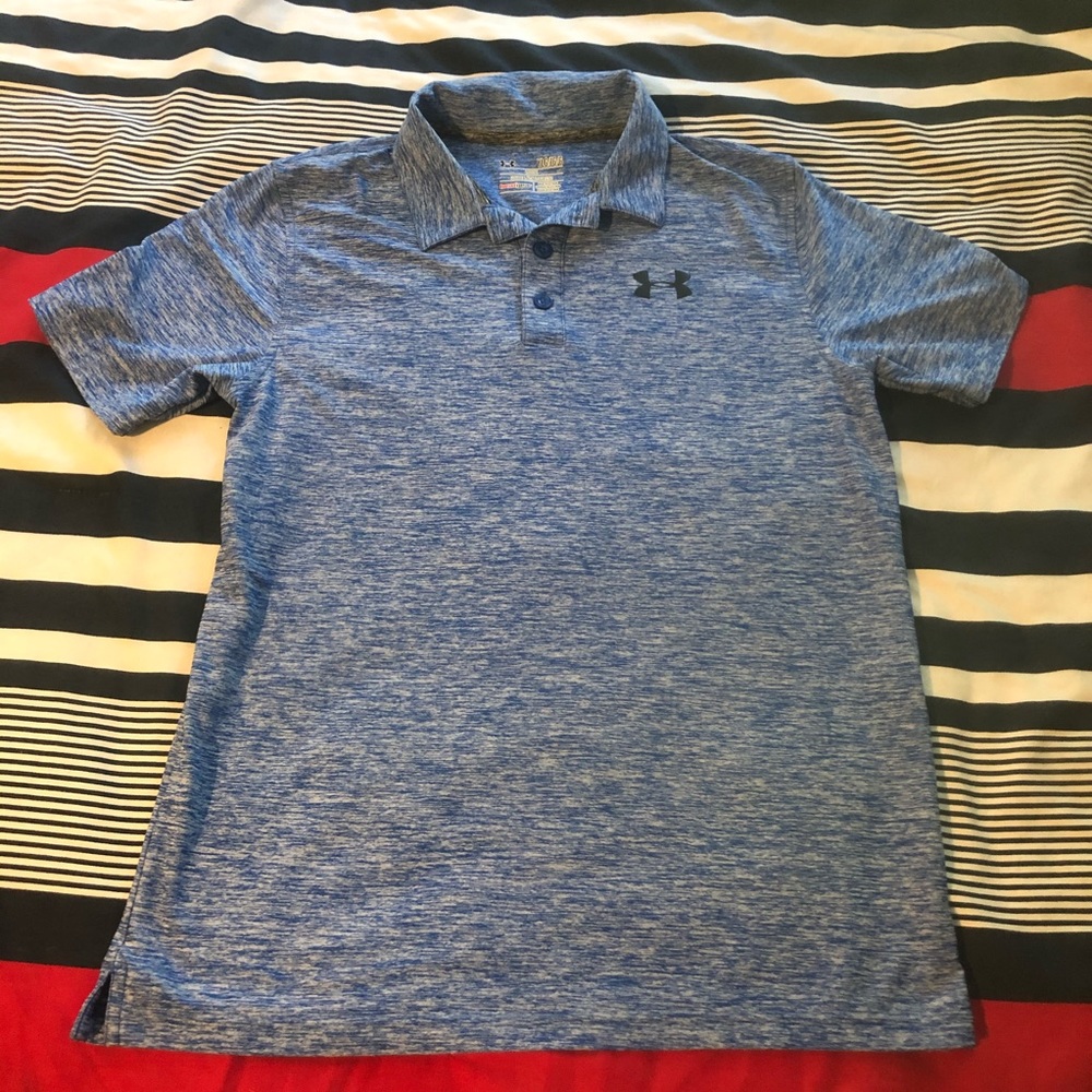Blue Under Armour Polo Youth Large